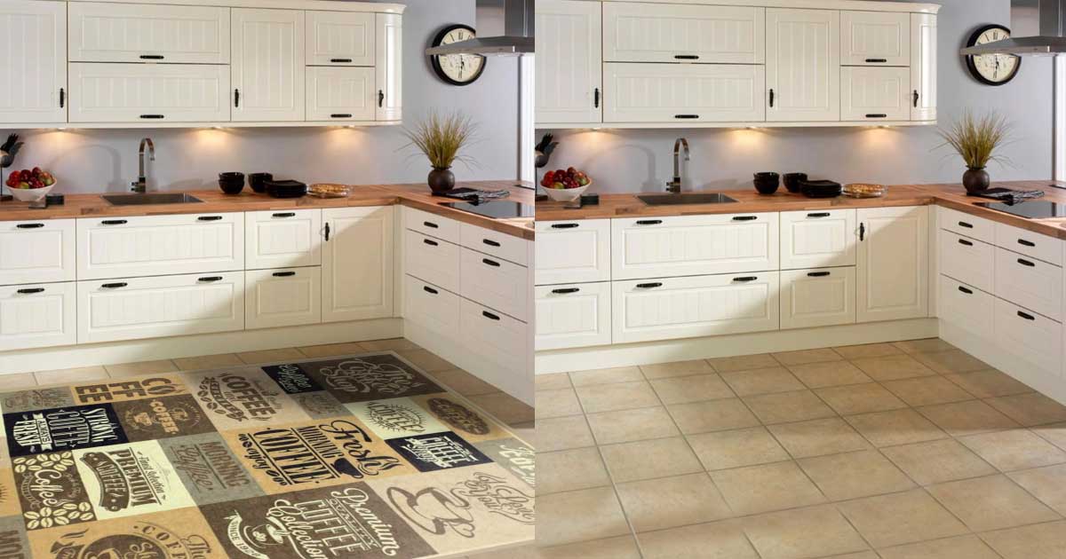 مقایسه آشپزخانه با فرش و بدون فرش