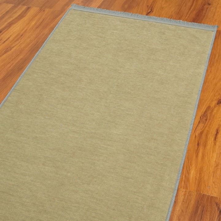 فرش تک رنگ-14 رنگ خردلی سایز کناره 0.8 در 2.4 متر