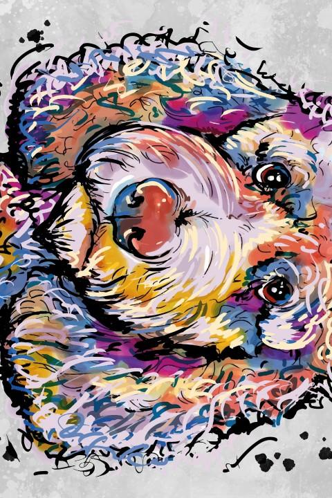 فرش سگ آبرنگی