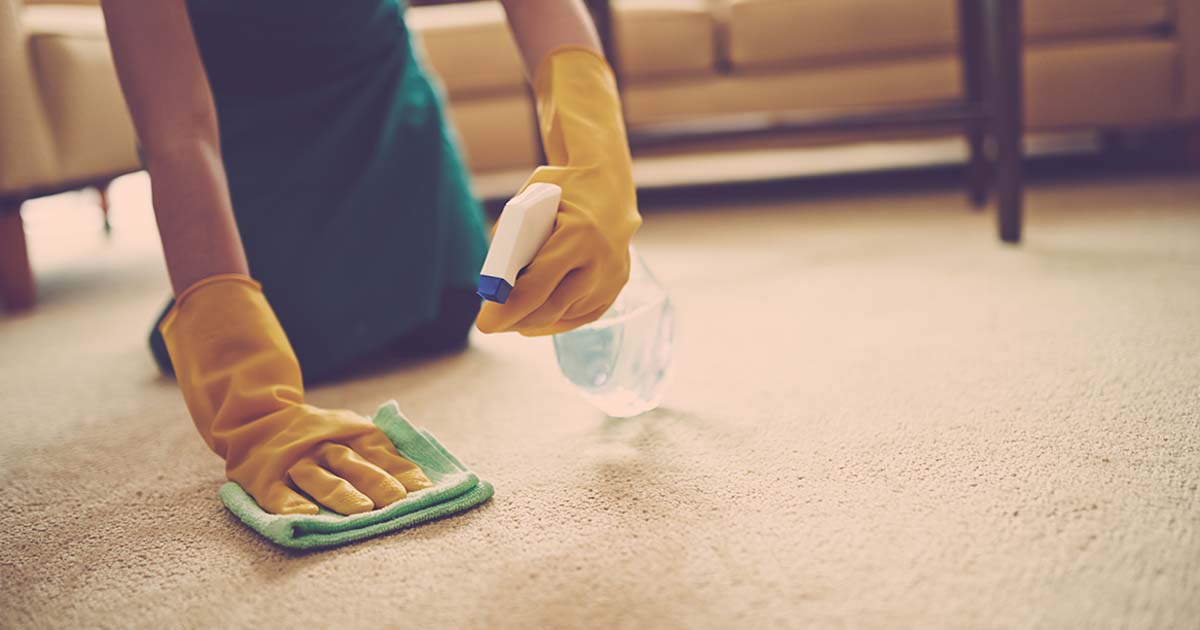 پاک کردن لکه قهوه، چای از روی فرش