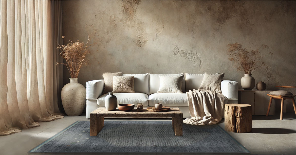 راهنمای جامع ست کردن فرش طوسی با رنگ مبلمان