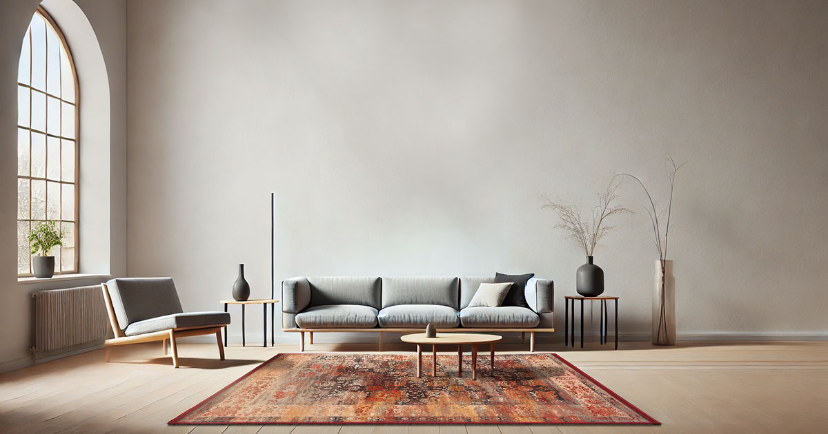 راهنمای کامل ست کردن فرش قرمز و لاکی با مبل