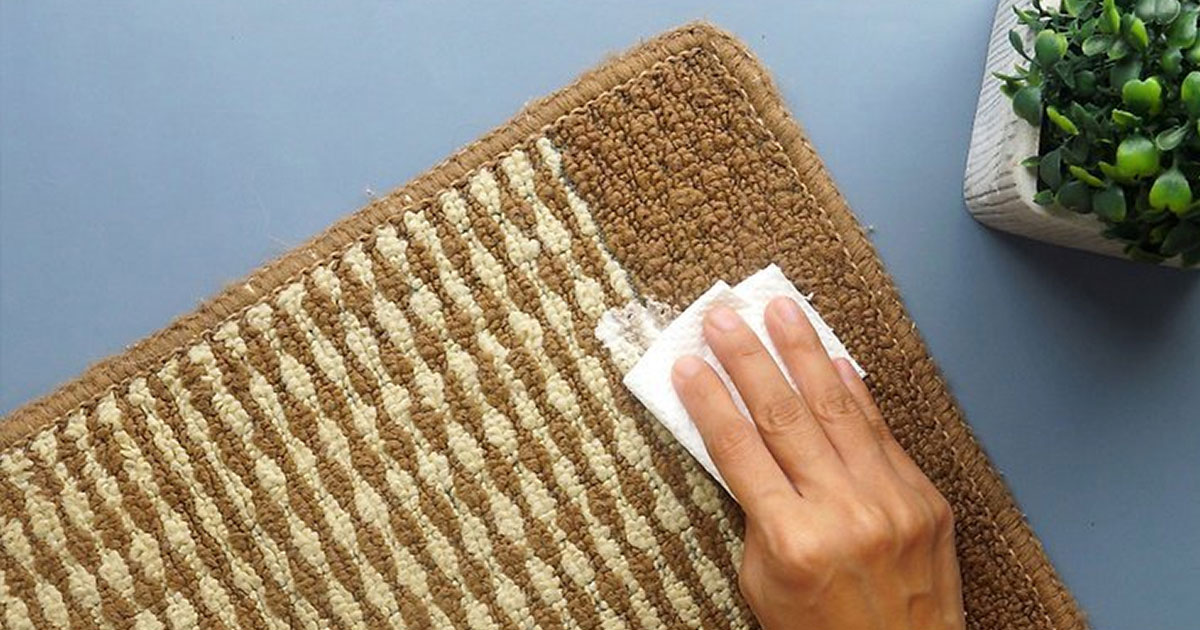 راهنمای کامل پاک کردن لکه چسب روی فرش